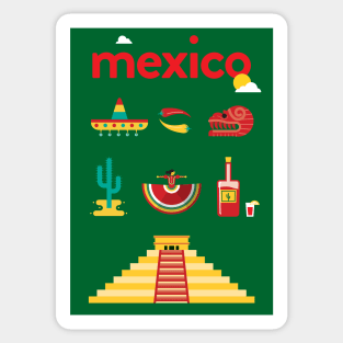 Mexico Poster Design Sticker